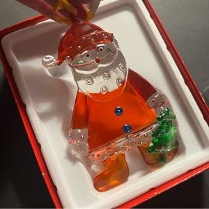 Glass Santa Claus Christmas Ornaments Hand Made